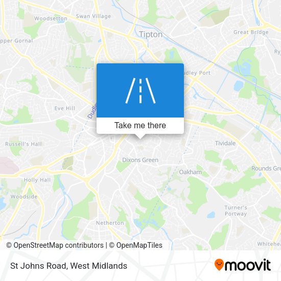 St Johns Road map