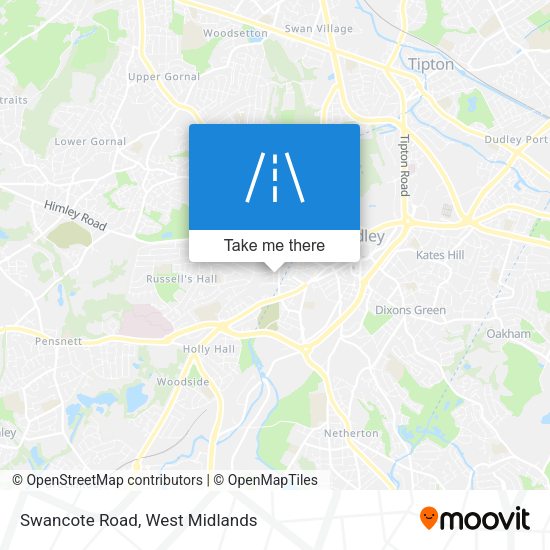 Swancote Road map