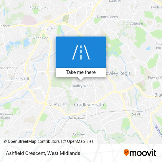 Ashfield Crescent map