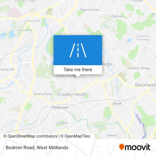 Bodmin Road map