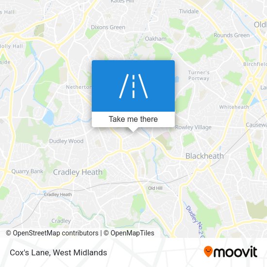 Cox's Lane map