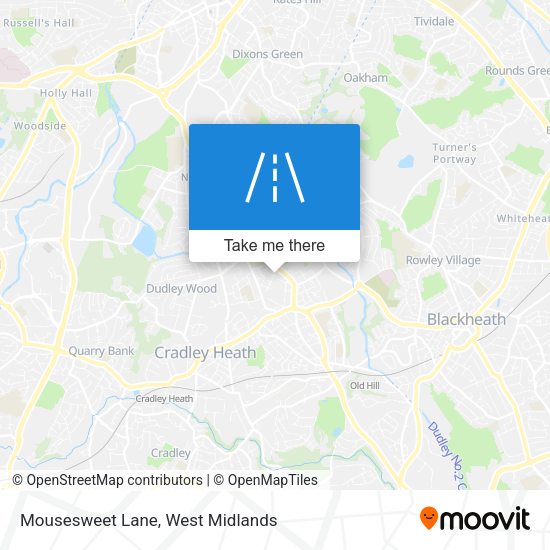 Mousesweet Lane map