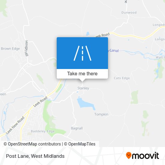 Post Lane map