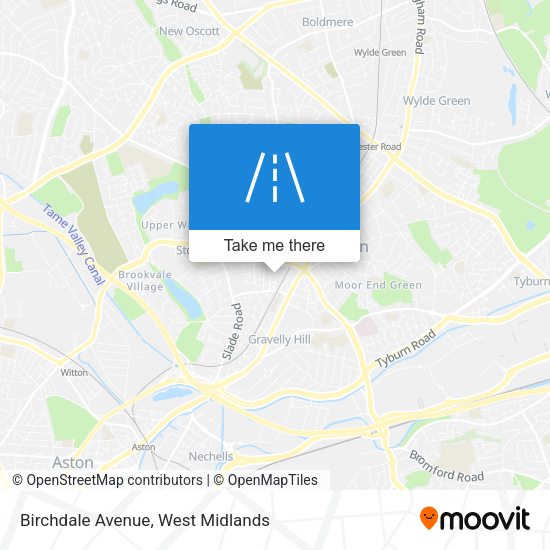 Birchdale Avenue map