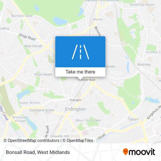 Bonsall Road map