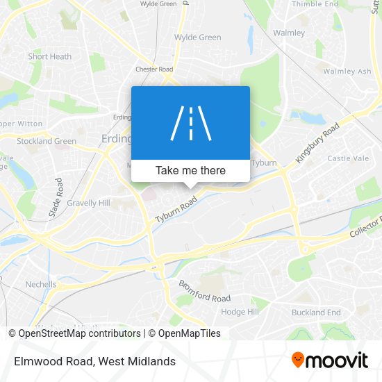Elmwood Road map