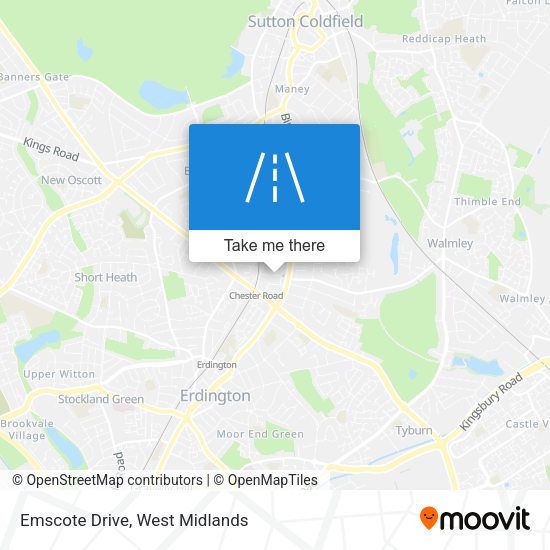 Emscote Drive map