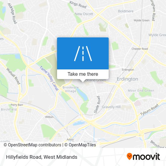 Hillyfields Road map