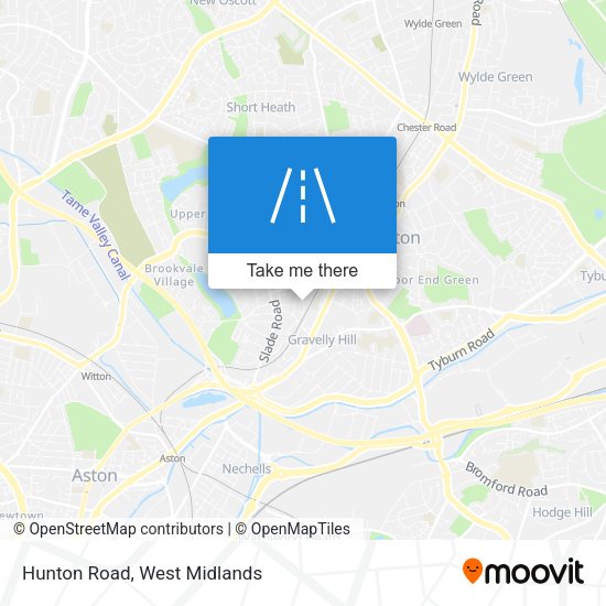 Hunton Road map