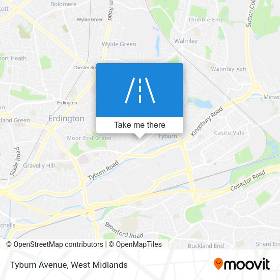 Tyburn Avenue map