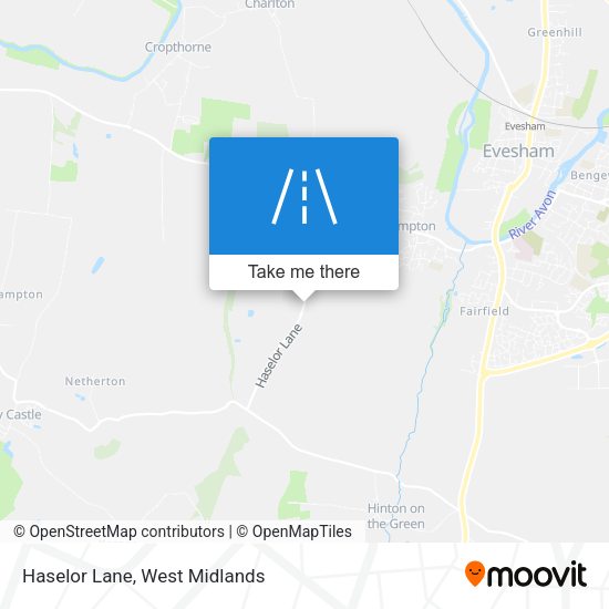 Haselor Lane map
