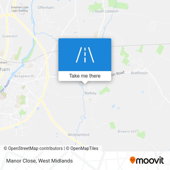 Manor Close map