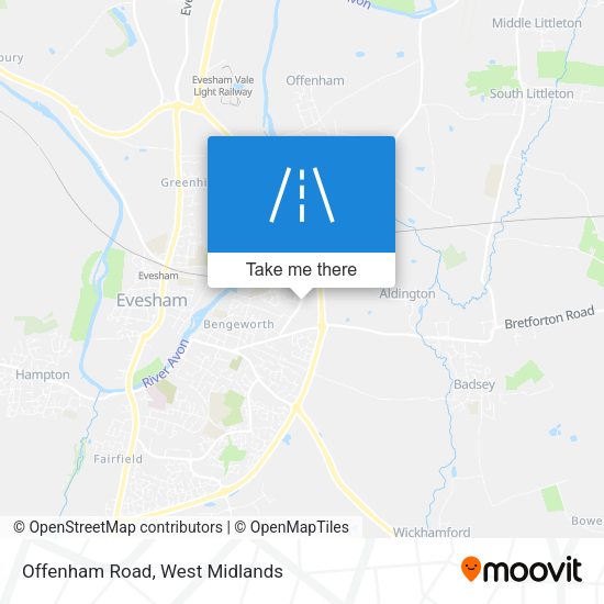 Offenham Road map