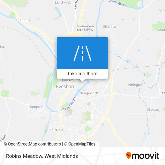 Robins Meadow map