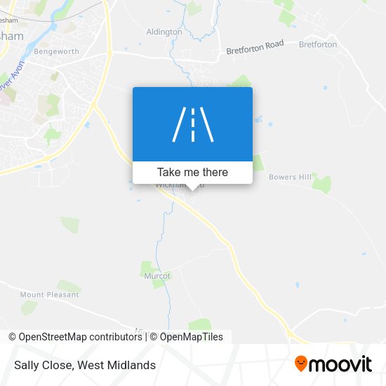 Sally Close map