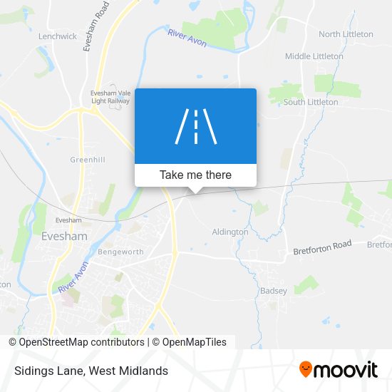 Sidings Lane map