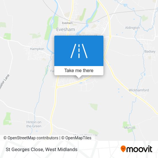 St Georges Close map