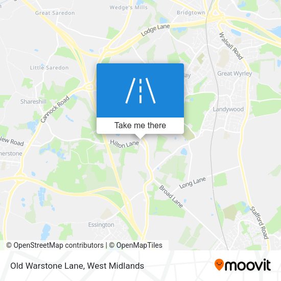 Old Warstone Lane map