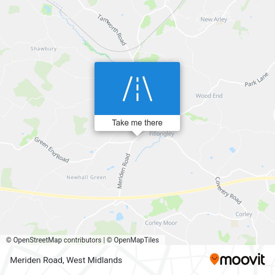 Meriden Road map