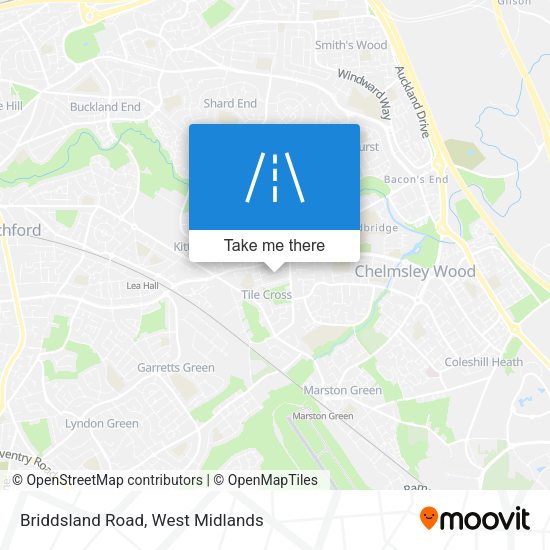 Briddsland Road map
