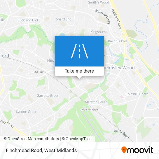 Finchmead Road map