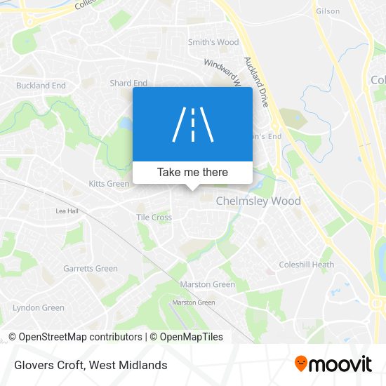 Glovers Croft map