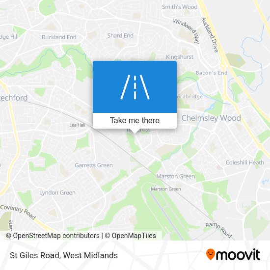 St Giles Road map