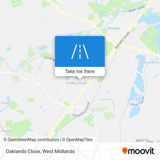 Oaklands Close map