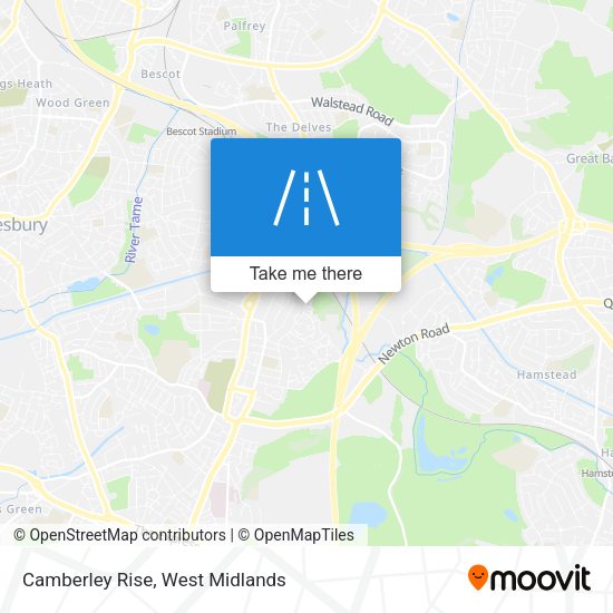 Camberley Rise map
