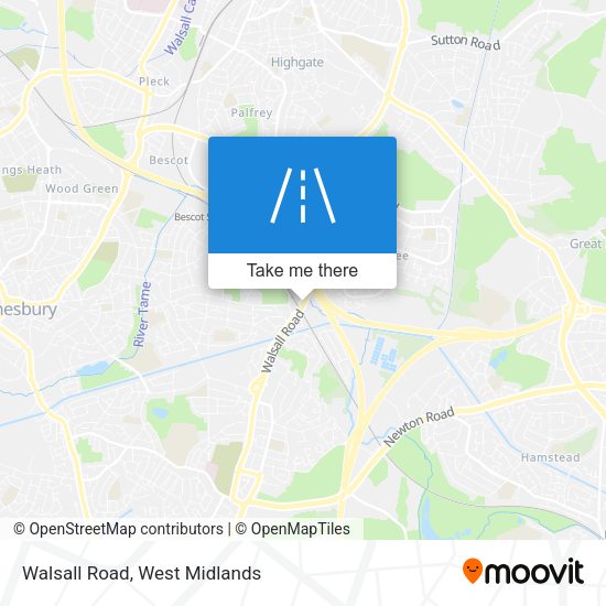Walsall Road map