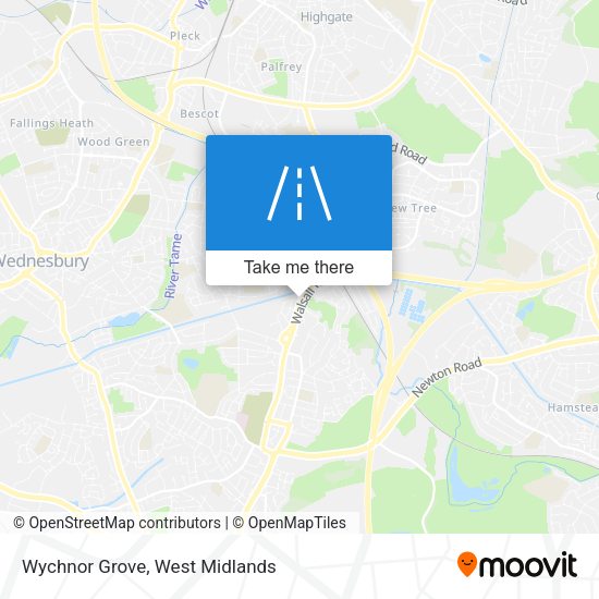 Wychnor Grove map