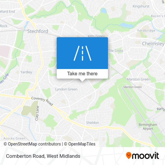 Comberton Road map
