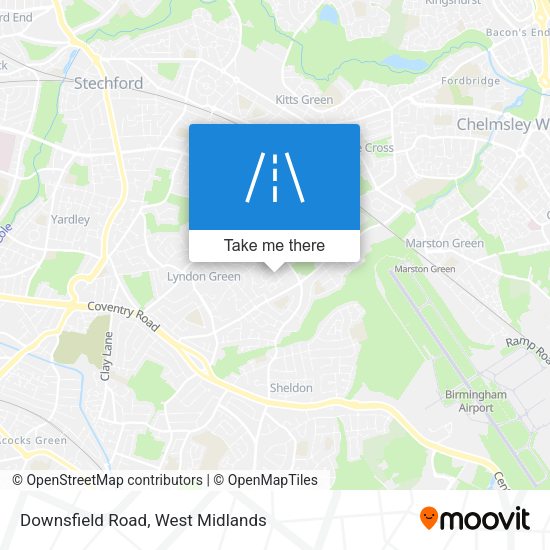 Downsfield Road map