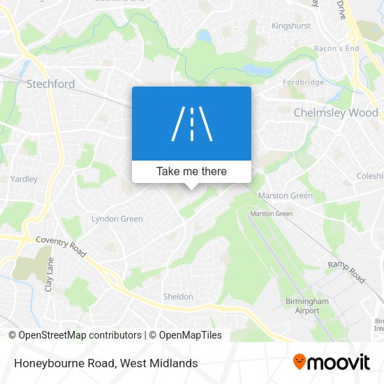Honeybourne Road map