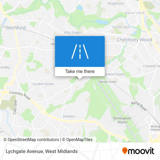 Lychgate Avenue map