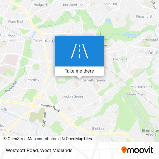 Westcott Road map