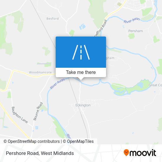 Pershore Road map