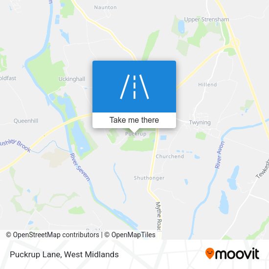 Puckrup Lane map