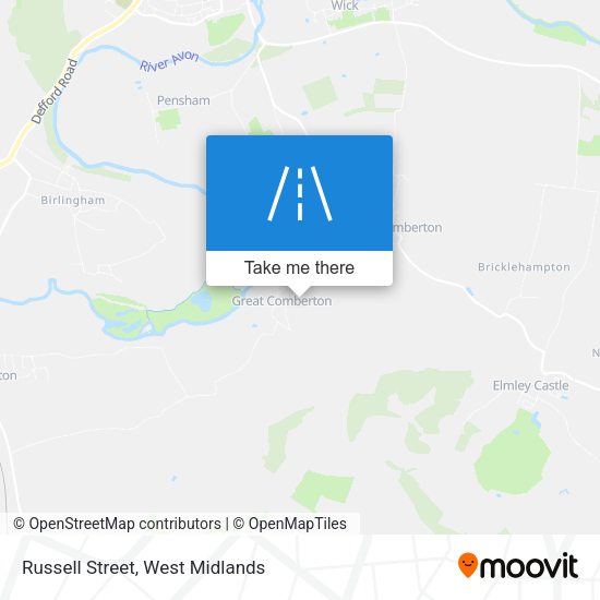 Russell Street map