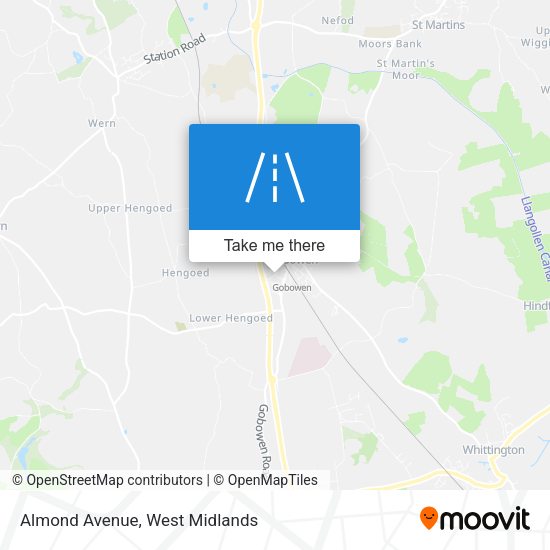 Almond Avenue map