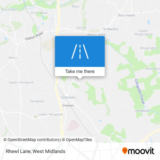 Rhewl Lane map