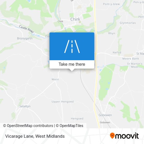 Vicarage Lane map