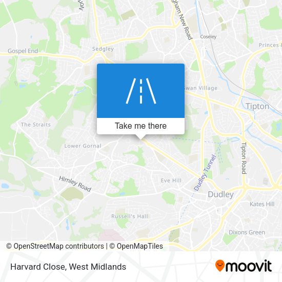Harvard Close map