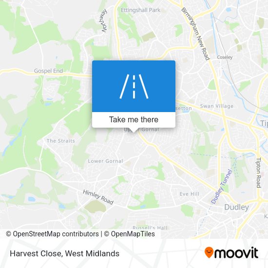 Harvest Close map