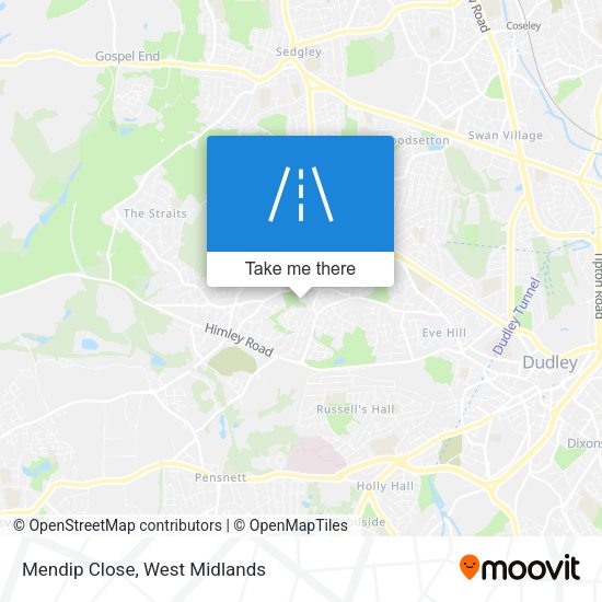 Mendip Close map