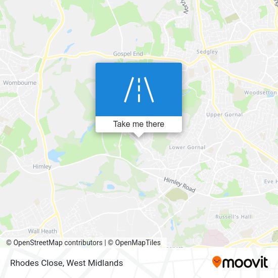 Rhodes Close map