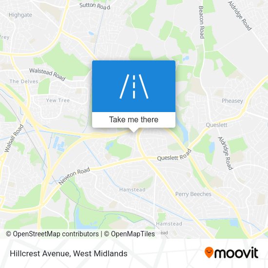 Hillcrest Avenue map