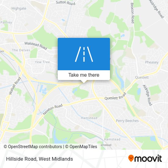 Hillside Road map