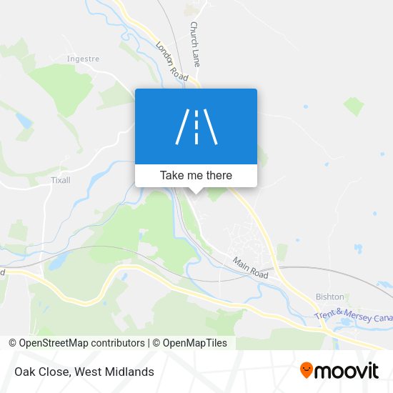 Oak Close map