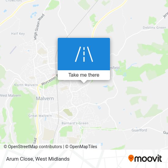 Arum Close map